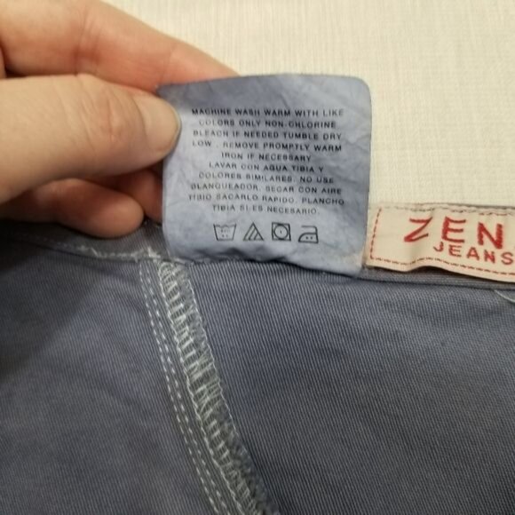 Zena Jeans Womens Grayish Blue A-Line Skirt‎ Sz 10 Side Zip Vintage Y2K - Picture 5 of 12